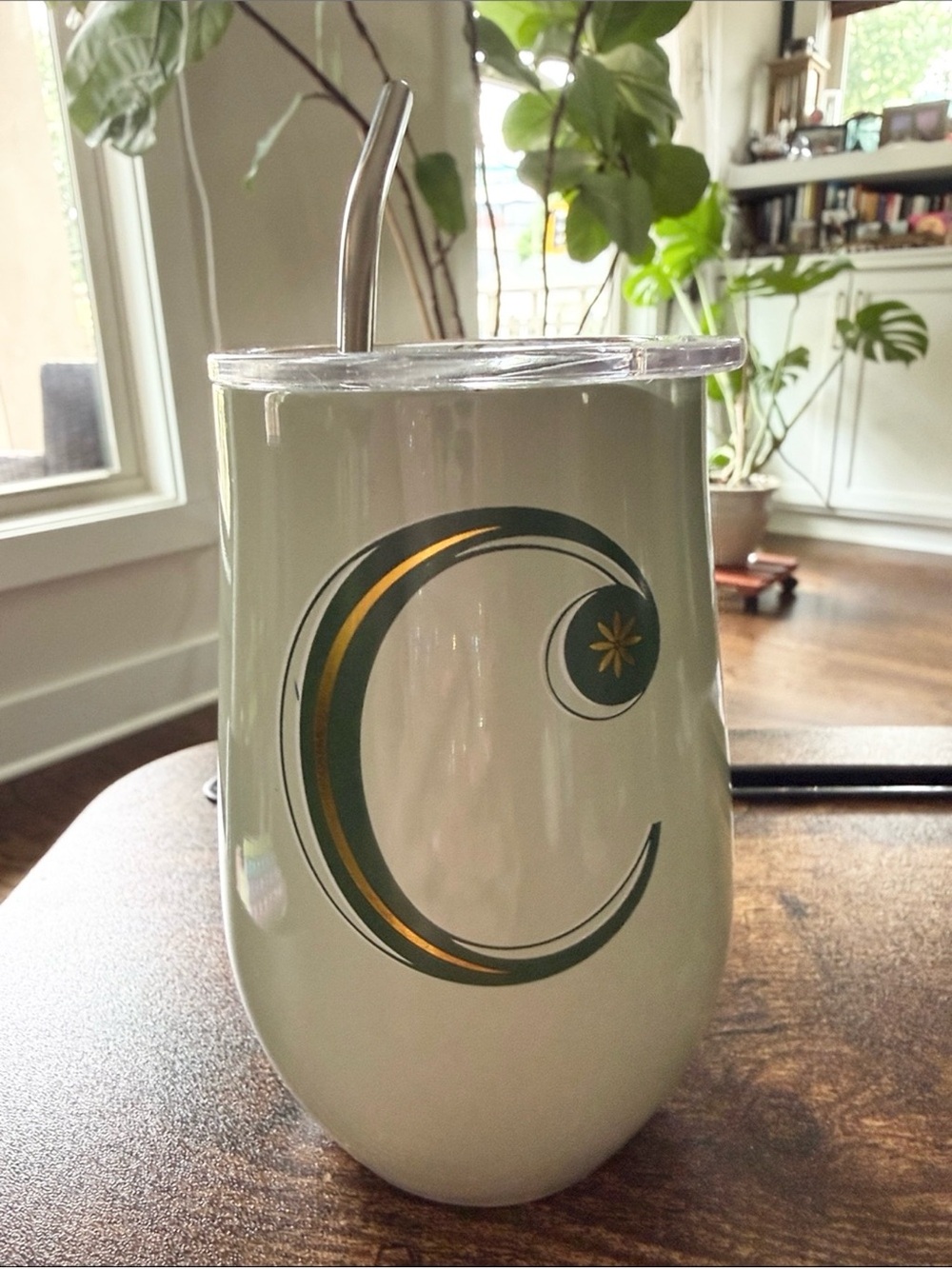 Monogram C Stainless Tumbler with Lid and Straw